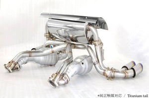 KREISSIEG F1 SOUND VALVETRONIC EXHAUST SYSTEM ULTIMATE VER. STAINLESS STEEL FLOATING CURL TAIL SANDBLAST KSG LOGO MARK FOR FERRARI F360 CHALLENGE STRADALE F360-12-STAINLESS-M27-CHALLENGE