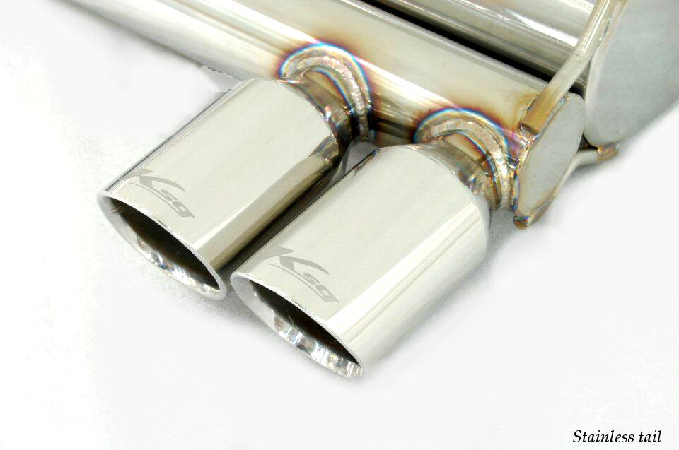 KREISSIEG CAT-BACK F1 SOUND VALVETRONIC EXHAUST SYSTEM STAINLESS STEEL FLOATING CURL TAIL SANDBLASTED KSG LOGO MARK FOR BMW E46 M3 BME46-04-STAINLESS