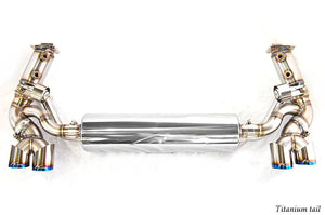 KREISSIEG HEADER BACK F1 SOUND VALVETRONIC EXHAUST SYSTEM TITANIUM FLOATING CURL TAIL SANDBLASTED KSG LOGO MARK DFI 7SP PDK FOR PORSCHE 997 TURBO DFI 7SPEED PDK TRANSMISSION P997T-01-TITANIUM-DFI7SPPDK