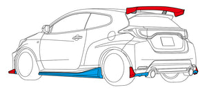 HKS BODY KIT TYPE-S SIDE SKIRT FOR TOYOTA GR YARIS GXPA16 4BA KOUKI G16E-GTS 53004-AT038	