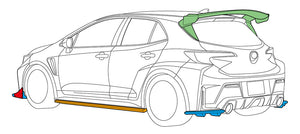 HKS REAR SPOILER FOR TOYOTA GR COROLLA GZEA14H TYPE-S G16E-GTS 53004-AT033