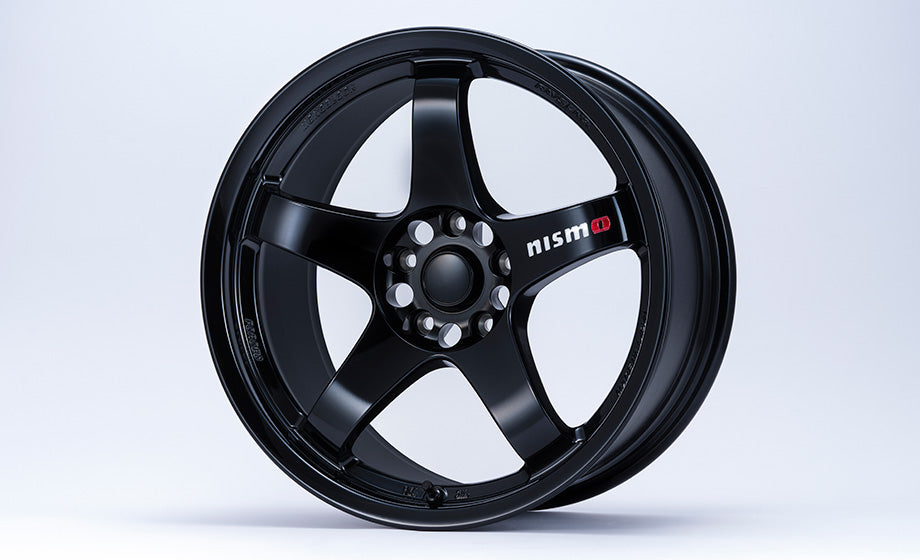 NISMO LM GT4 ALUMINUM ROAD WHEEL MACHINING LOGO VERSION 18X9.0J +22 5X114.3 BLACK FOR NISSAN SKYLINE BNR32 4030S-RS110-BK