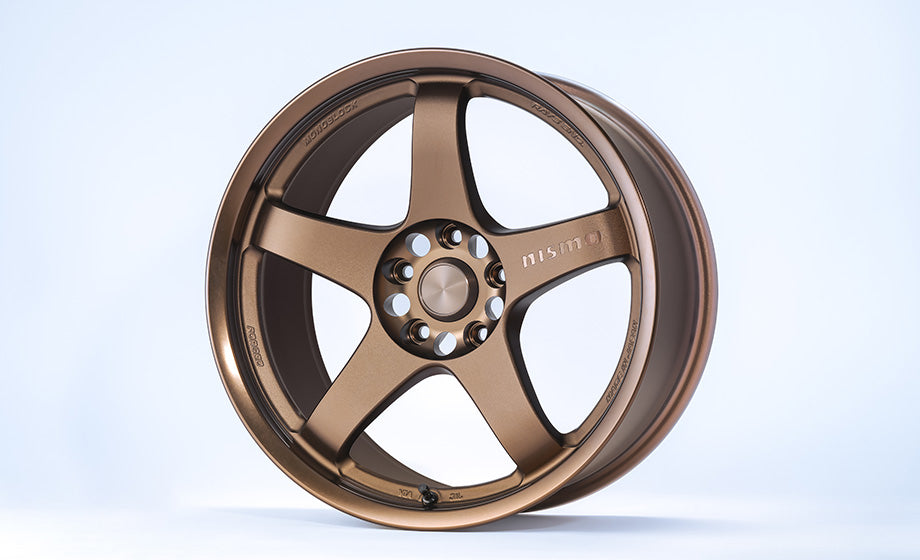 NISMO LM GT4 ALUMINUM ROAD WHEEL MACHINING LOGO VERSION 18X10.5J +15 5X114.3 BRONZE (ANODIZED ALUMINUM) 4030S-RS130-BR