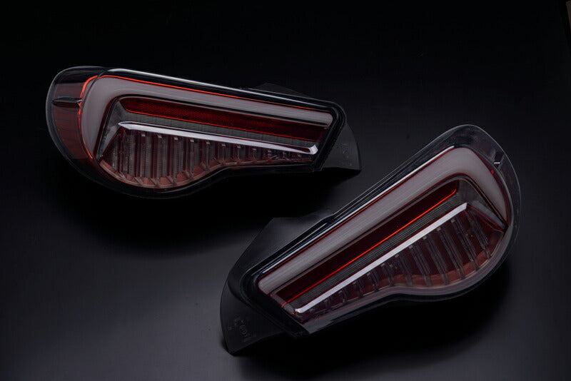 VALENTI JEWEL LED TAIL LAMP ULTRA LIGHT SMOKE RED CHROME LIMITED COLOR FOR TOYOTA 86 ZN6 SUBARU BRZ ZC6  TT86ZU-SR-1