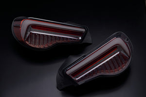VALENTI JEWEL LED TAIL LAMP ULTRA LIGHT SMOKE RED CHROME LIMITED COLOR FOR TOYOTA 86 ZN6 SUBARU BRZ ZC6  TT86ZU-SR-1