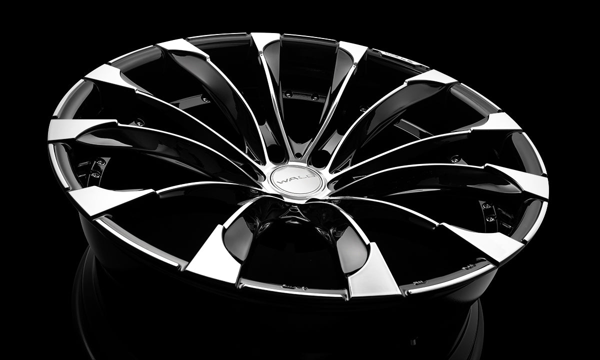 WALDジャレット WALD JARRET J11-C 1-6 1-5 22x10.5 WITH OVER FENDER SILVER BLACK