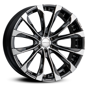 WALD 24 INCH BLACK POLISH OVER FENDER SIZE 10.5J X ET-5 FOR LEXUS LX600 3BA-VJA310W  WALD-00011