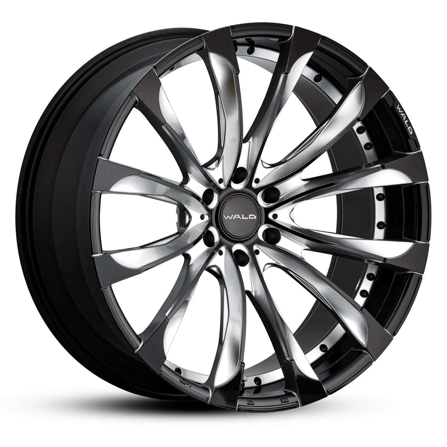 WALD 24 INCH SILVER BLACK OVER FENDER SIZE 10.5J X ET-5 FOR LEXUS LX600 3BA-VJA310W  WALD-00012