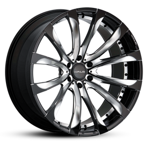 WALD 24 INCH SILVER BLACK OVER FENDER SIZE 10.5J X ET-5 FOR LEXUS LX600 3BA-VJA310W  WALD-00012