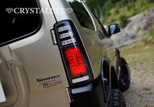 CRYSTAL EYE 3D HOLE FULL LED TAIL V2 FLOWING TURN SIGNAL BLACK TYPE FOR SUZUKI JIMNY JB23 J205BK