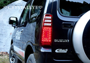 CRYSTAL EYE 3D HOLE FULL LED TAIL V2 FLOWING TURN SIGNAL RED CLEAR TYPE FOR SUZUKI JIMNY JB23 J205RC