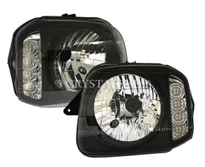 CRYSTAL EYE HIGH-BRIGHTNESS LED TURN SIGNALS, GENUINE TYPE HEADLIGHTS FOR SUZUKI JIMNY JB23 D078BK