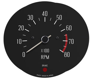PIVOT VINTAGE GAUGE TACHOMETER 8000RPM WHITE NEEDLE FOR NISSAN SKYLINE HAKOSUKA ZENKI KG-HA8