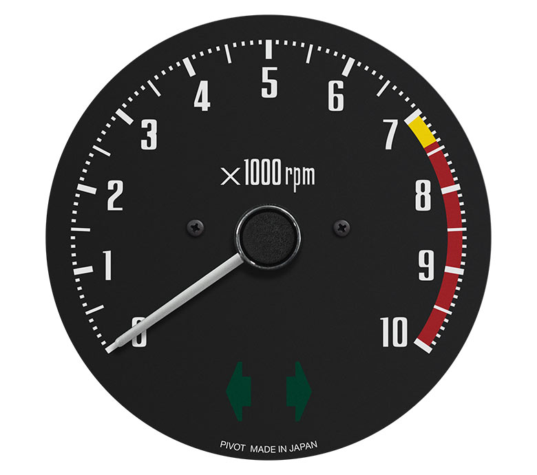 PIVOT VINTAGE GAUGE TACHOMETER 10000RPM WHITE NEEDLE FOR NISSAN FAIRLADY Z S30 KG-Z1