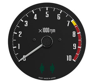 PIVOT VINTAGE GAUGE TACHOMETER 10000RPM WHITE NEEDLE FOR NISSAN FAIRLADY Z S30 KG-Z1