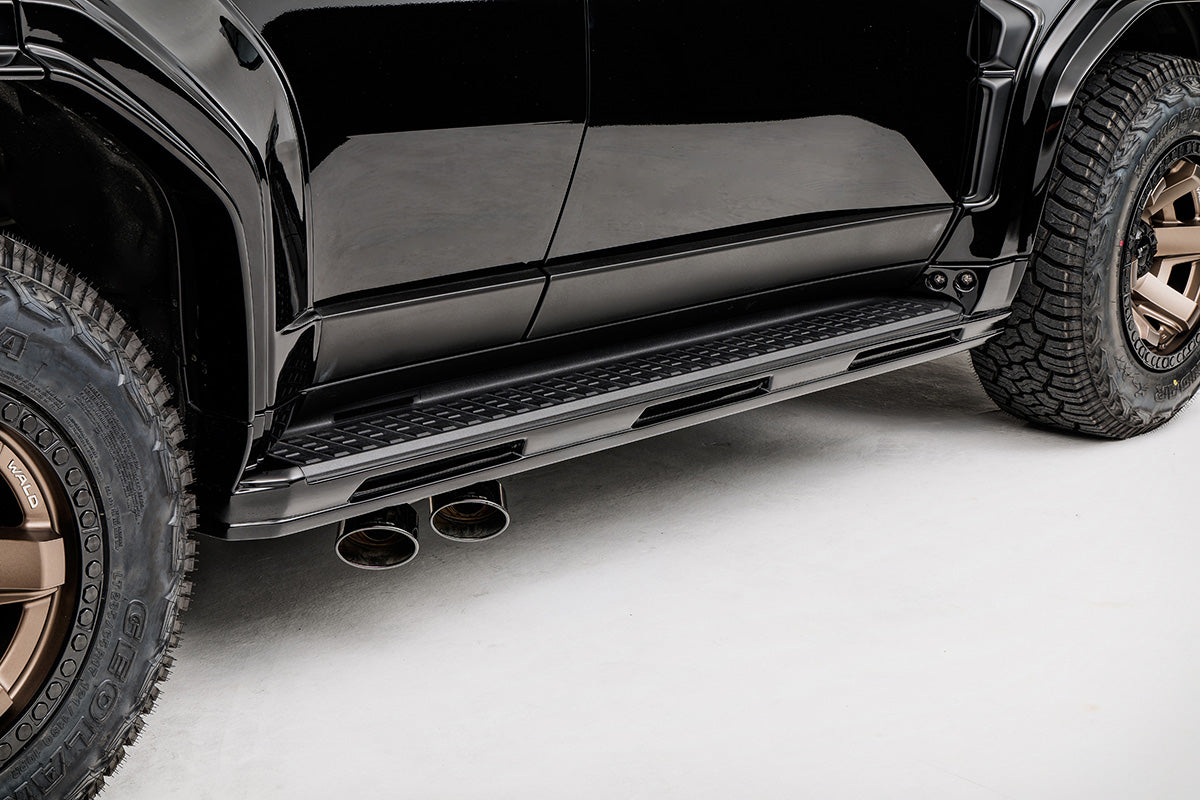 WALD DESERT LINE BLACK BISON EDITION SIDE MUFFLER OVAL 117W X 2 HALF BLUE FOR TOYOTA LAND CRUISER 250 GDJ250W TRJ250W WALD-00038