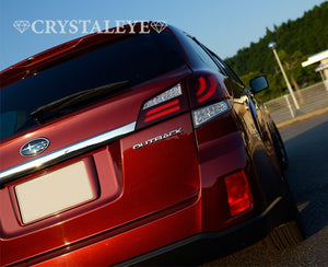 CRYSTAL EYE FIBER FULL LED TAIL LAMP V2 SEQUENTIAL TURN SIGNAL RED CLEAR FOR SUBARU LEGACY TOURING WAGON BR L195-RC