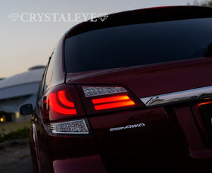 CRYSTAL EYE FIBER FULL LED TAIL LAMP V2 SEQUENTIAL TURN SIGNAL SMOKE FOR SUBARU LEGACY TOURING WAGON BR L195-SM