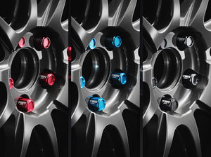 TWS WHEEL LOCK NUT SET - [20P] 16 NUTS / 4 LOCK NUTS / 1 KEY ADAPTER - RED FOR  TWS1R