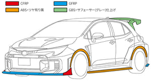 HKS FRONT BUMPER SPOILER FOR TOYOTA GR COROLLA GZEA14H G16E-GTS 53004-AT043