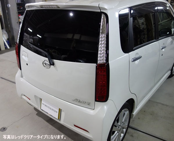 CRYSTAL EYE CRYSTAL FIBER FULL LED TAIL LAMP RED CLEAR FOR DAIHATSU MOVE CUSTOM LA100S 110S ZENKI J101RC