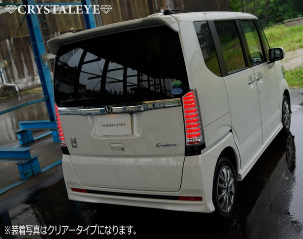 CRYSTAL EYE CRYSTAL FIBER FULL LED TAIL LAMP V2 SEQUENTIAL TURN SIGNAL TYPE RED FOR HONDA N-BOX CUSTOM JF1 JF2 J195-IR