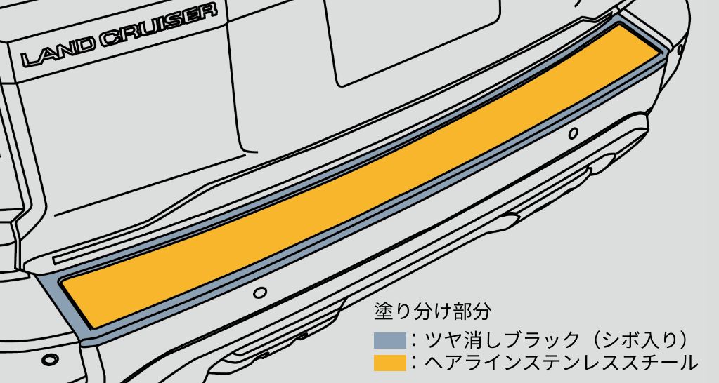 MODELLISTA REAR BUMPER STEP GUARD FOR TOYOTA LAND CRUISER 250 MSD13-60002