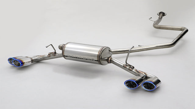 GANADOR 4-PIPE EXHAUST BLUE COLOR FOR TOYOTA PRIUS 6LA-MXWH61 M20A-1VM PAS-103ST