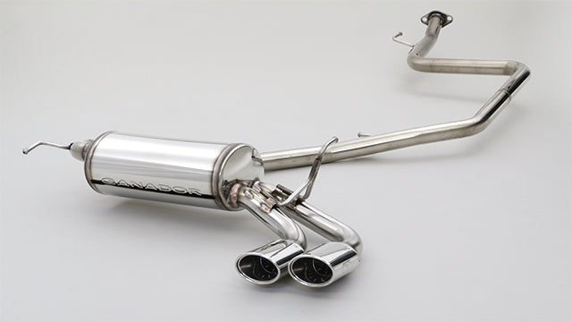 GANADOR DOUBLE PIPE EXHAUST POLISHED FOR TOYOTA PRIUS 6LA-MXWH61 M20A-1VM PAS-104