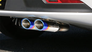 GANADOR DOUBLE PIPE EXHAUST BLUE COLORING FOR TOYOTA PRIUS 6LA-MXWH61 M20A-1VM PAS-104ST