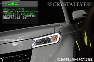 CRYSTAL EYE LED LIGHT BAR PROJECTOR HEADLIGHT (CHROME TYPE) & FIBER LED TAIL V2 RED CLEAR FOR TOYOTA BB QNC20  S149CRVC-RC