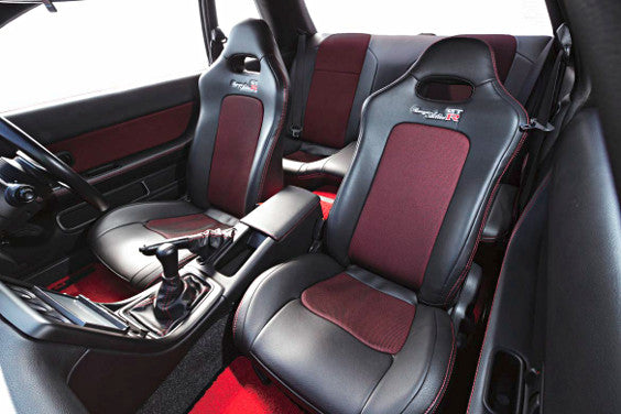 GARAGE ACTIVE ORIGINAL SEAT COVER BLACK RED FOR NISSAN SKYLINE GT-R BNR32 GARAGE-ACTIVE-00011