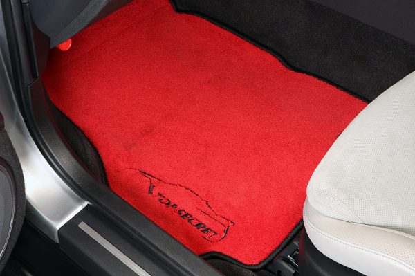 TOP SECRET ORIGINAL FLOOR MATS RED PRECIOUS F SPECIFICATION FOR NISSAN SKYLINE GT-R BNR32 TOP-SECRET-00143