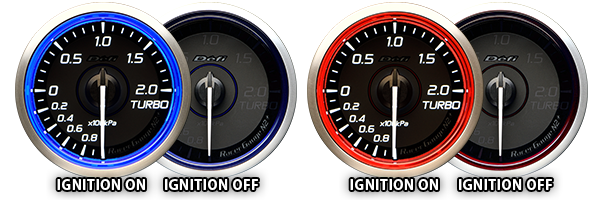 DEFI RACER GAUGE N2 PLUS TURBO -100kPa~+200kPa 52MM RED DF19102 