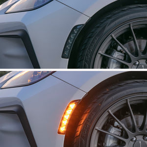 VALENTI JEWEL LED SIDE MARKER AMBER CHROME FOR TOYOTA GR86 ZN8 SUBARU BRZ ZD8 SDMGR86Z-YC