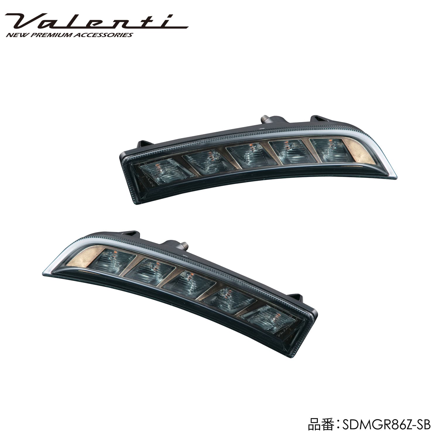 VALENTI JEWEL LED SIDE MARKER LIGHT SMOKE BLACK CHROME FOR TOYOTA GR86 ZN8 SUBARU BRZ ZD8 SDMGR86Z-SB