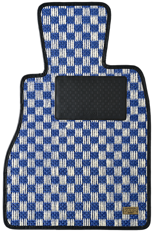 KARO SISAL BLUE WHITE FLOOR MATTS FOR MITSUBISHI DELICA D:5 CV5W SISAL-2727-BLUE-WHITE