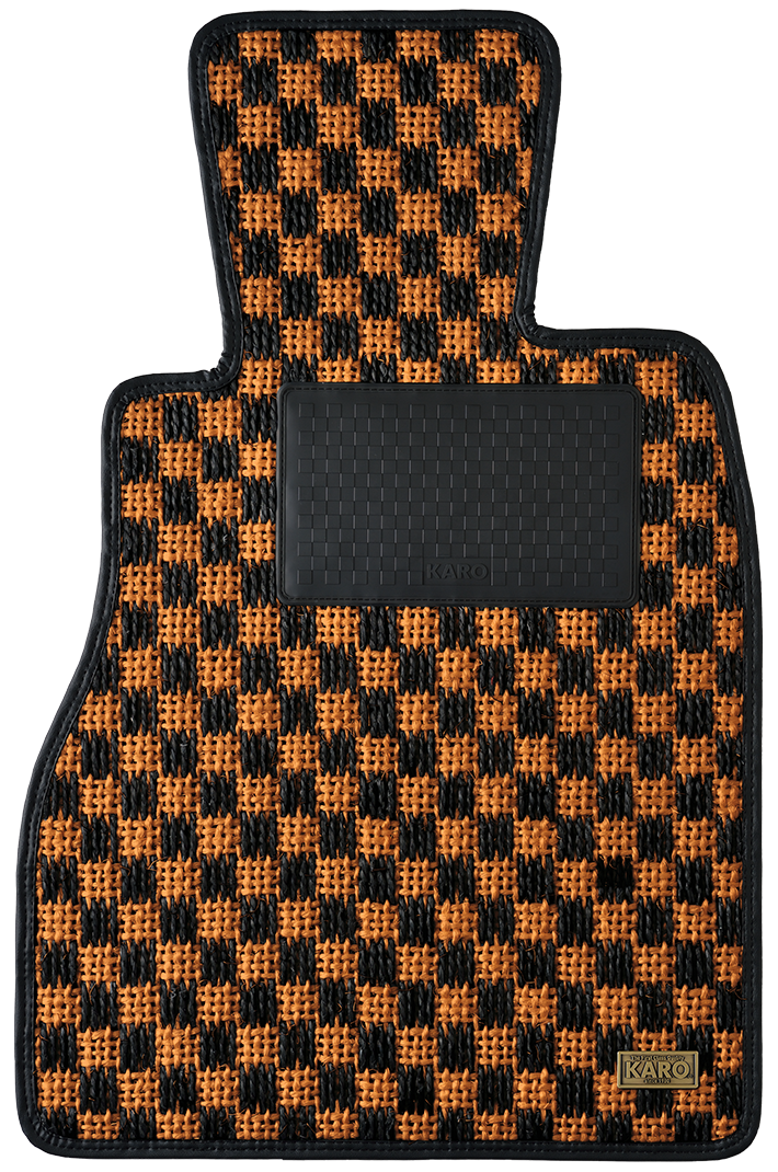 KARO GRAN SISAL CAMEL BLACK FLOOR MATS FOR VOLVO S40 MB52#4・4204S GRAN-SISAL-1952-CAMEL-BLACK