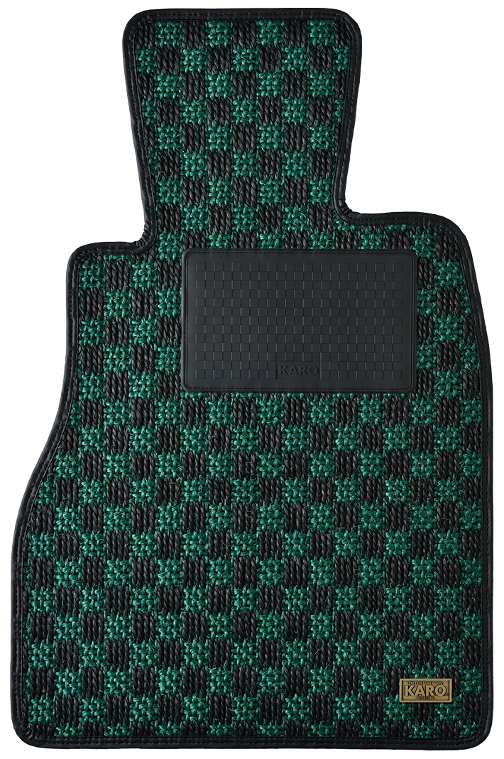 KARO GRAN SISAL GREEN BLACK LUGGAGE MATS FOR Honda Odyssey RB3 GRAN-SISAL-2504-GREEN-BLACK