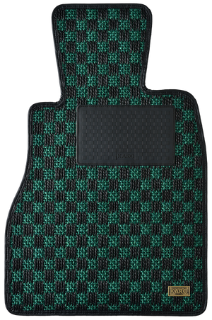 KARO SISAL GREEN BLACK FLOOR MATTS FOR TOYOTA COROLLA 2 EL3# SISAL-274-GREEN-BLACK