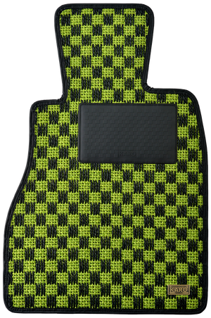 KARO SISAL LIME BLACK FLOOR MATTS FOR OPEL CALIBRA XE20TF SISAL-1194-LIME-BLACK