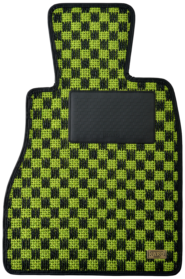 KARO SISAL LIME BLACK FLOOR MATS FOR Honda Accord Coupe CA6 SISAL-356-LIME-BLACK