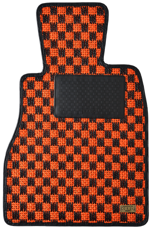 KARO SISAL ORANGE BLACK FLOOR MATTS FOR TOYOTA SPADE NCP145 SISAL-3208-ORANGE-BLACK