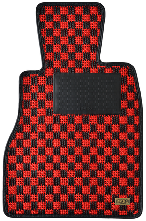 KARO SISAL RED BLACK FLOOR MATTS FOR NISSAN STANZA T12 SISAL-250-RED-BLACK