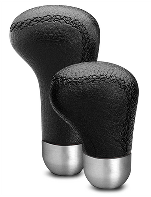 MOMO ANATOMIC LEATHER LONG SHIFT KNOB STANDARD FINISHER DARK CHROME TAPER SK66-SF-03