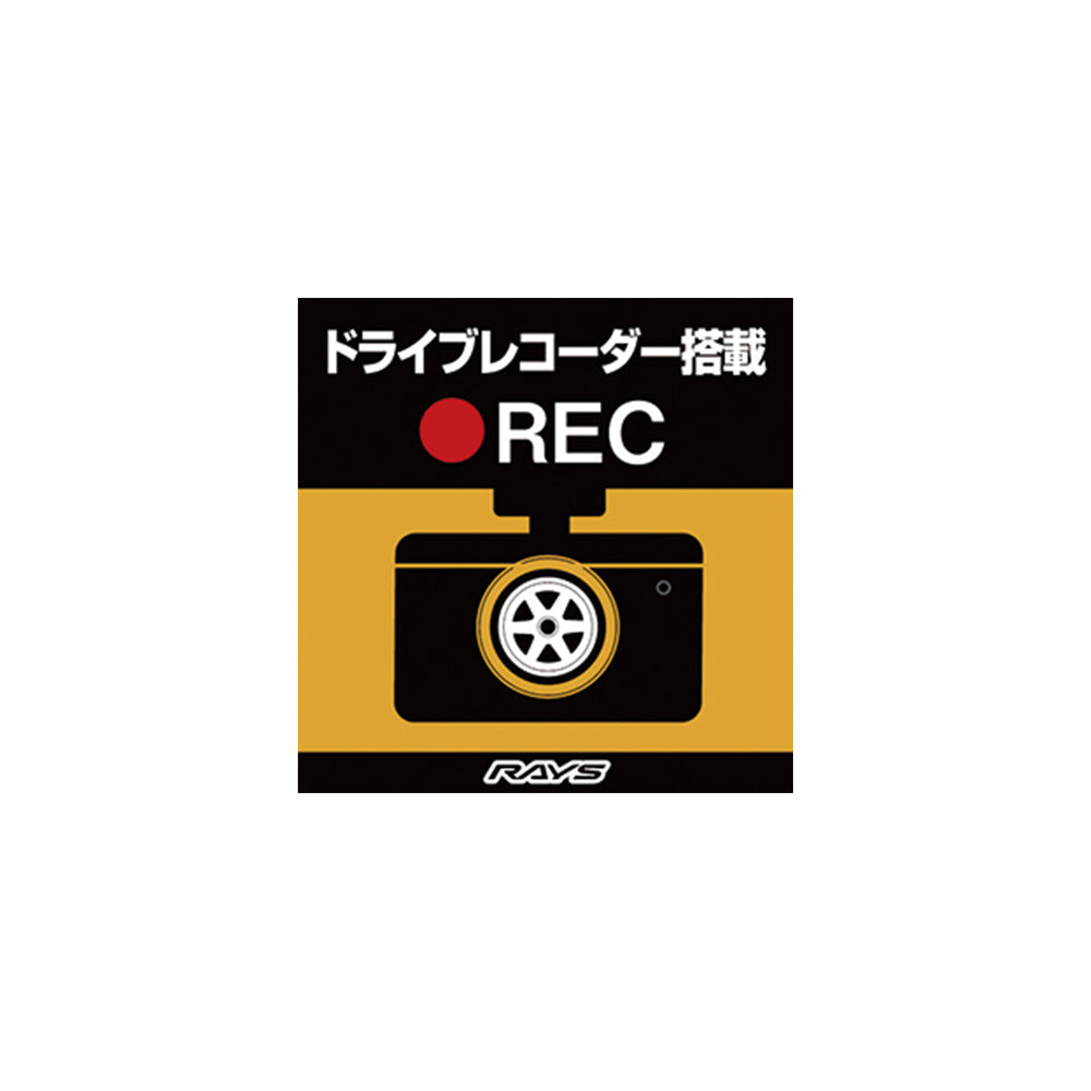 RAYS NO.38 STICKER DRIVE RECORDER 100X100MM 7404022000038