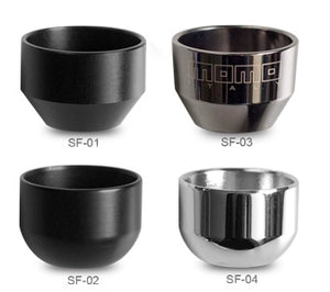 MOMO ANATOMIC LEATHER LONG SHIFT KNOB STANDARD FINISHER BLACK ROUND SK66-SF-02