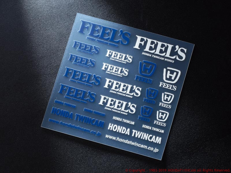 FEEL'S HONDA TWINCAM FEEL'S LOGO STICKER SET FOR  FEELS-01008