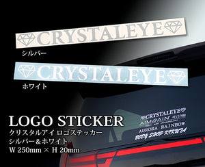CRYSTAL EYE CRYSTALEYE LOGO STICKER SMALL (S SIZE) WIDTH 250MM WHITE FOR  H040SU