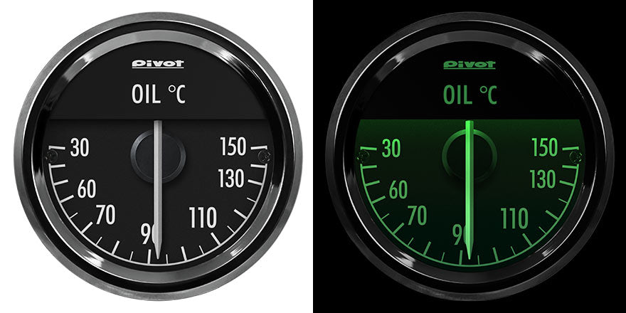 PIVOT STING 52 OIL TEMPERATURE GAUGE GREEN LIGHT STO-5